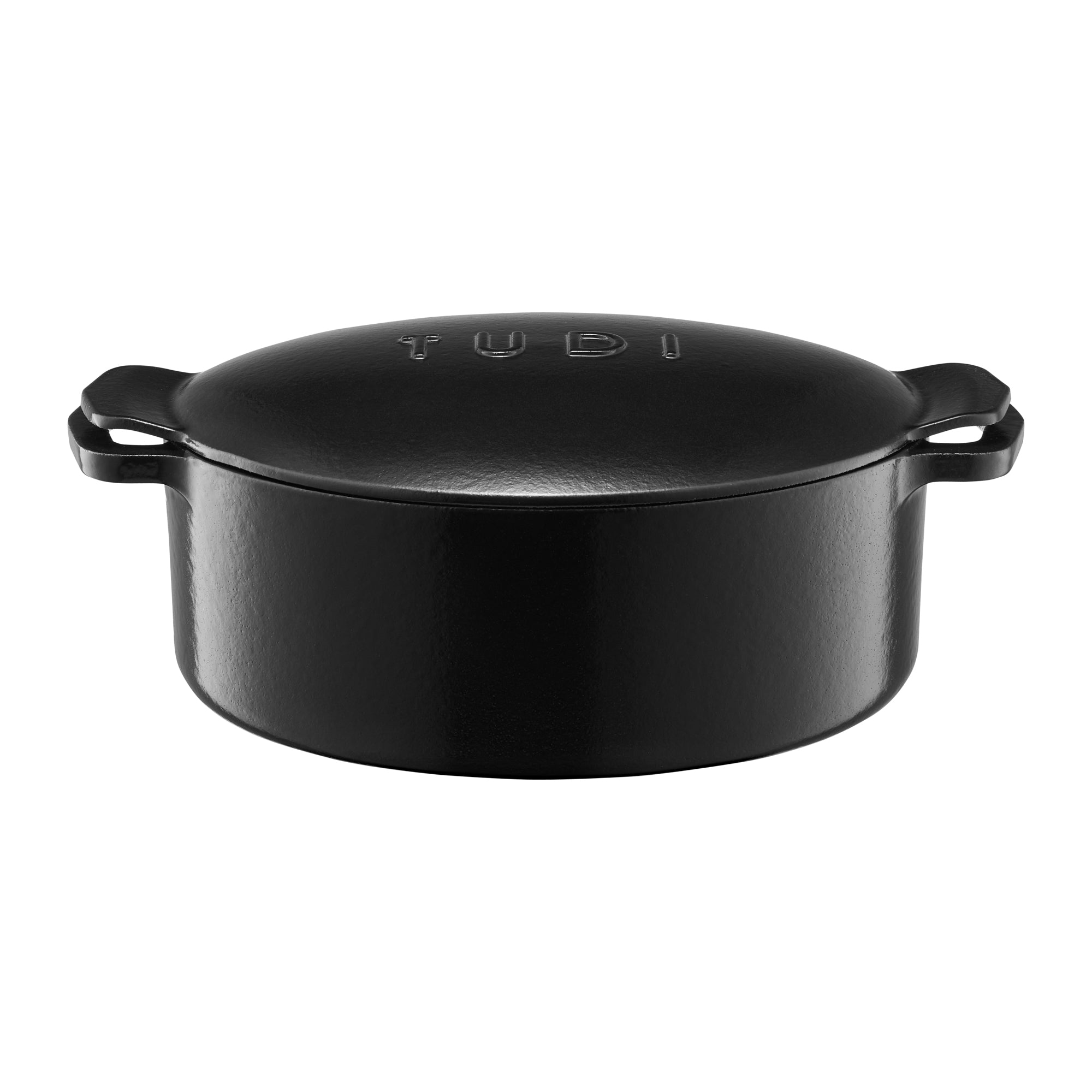 Cast iron wide Dutch oven